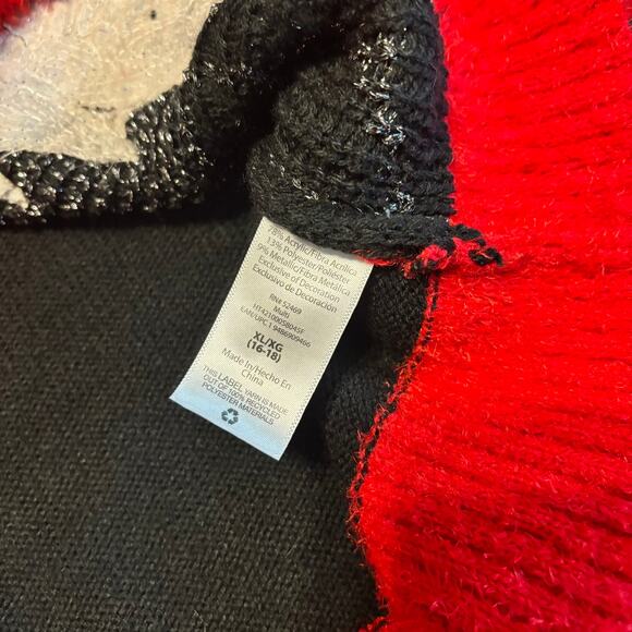 Holiday Time Xmas Cardigan Sweater XL Ugly Christmas Tree Lights Pom NWT - Picture 7 of 7